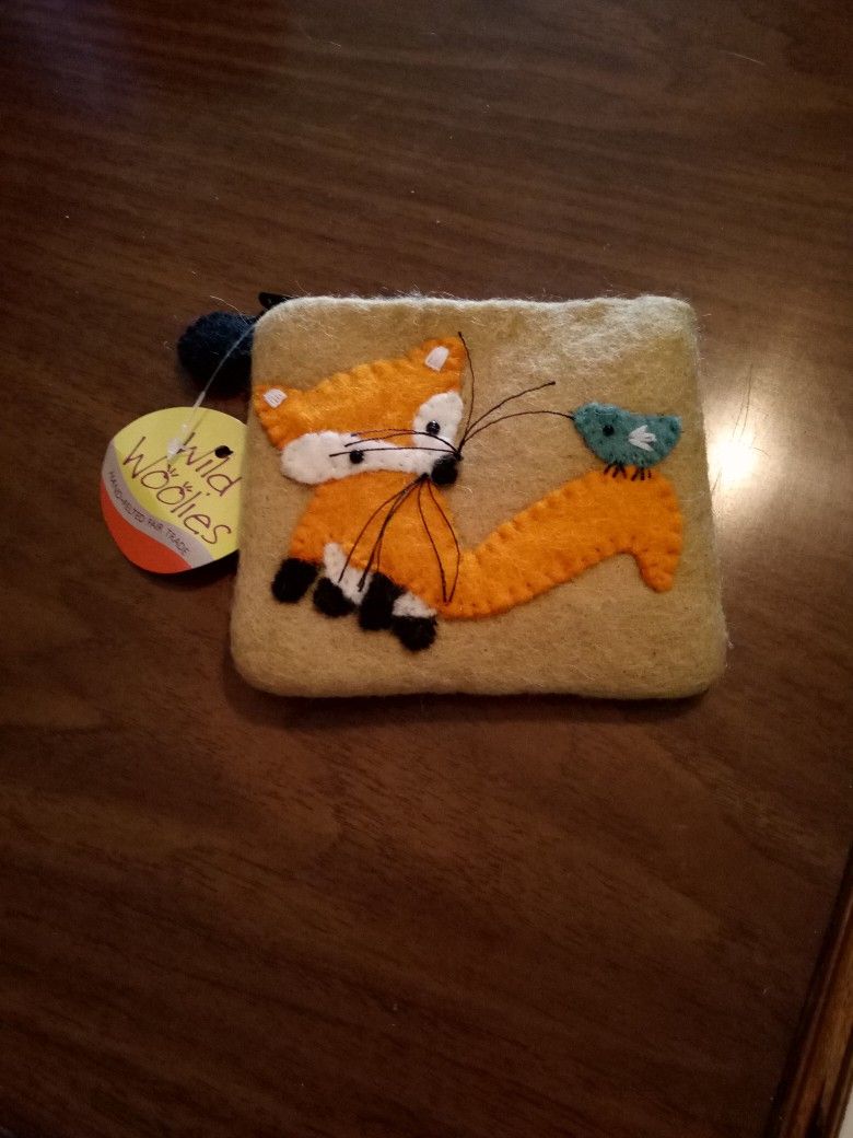 Wild Woolies Handcrafted Fox Coin Purse